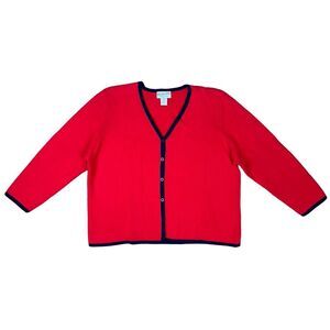 Vintage Pendleton Plus Red 3-Button Cardigan - Size 2X